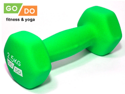Гантель матовая в неопреновой оболочке GO DO