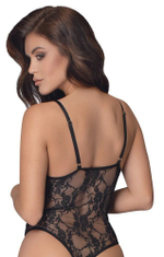 Эффектное кружевное боди со стрепами