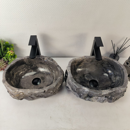 Раковина из мрамора ПАРА! Erozy Grey EM-65322 40*32*16 0882