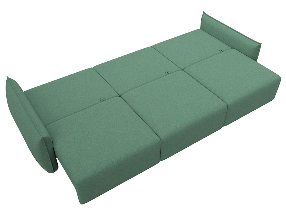 Диван прямой Лига-051 НПБ Лонг РОГОЖКА Амур 11 зеленый