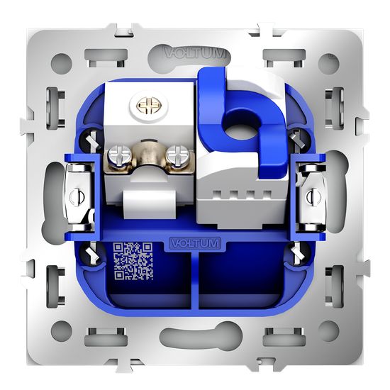 Розетка телевизионная встраиваемая VOLTUM S70 TV+RJ45 кат. 6, (белый матовый)