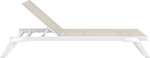 Шезлонг-лежак металлический Siesta Contract Tropic, белый, бежевый
