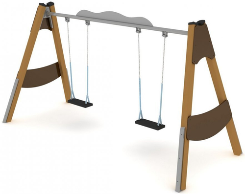 Качели двойные с гибкой подвеской К-04.8 Мастер Wood
