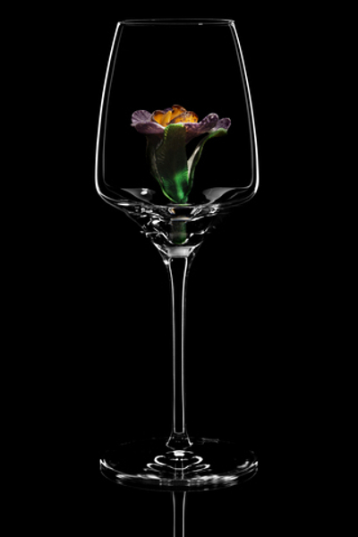 Бокал для белого вина. / Орхидея Ванда. Высокая.