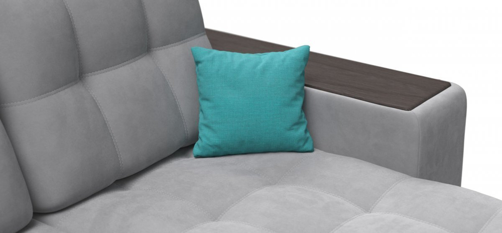 Угловой диван Босс ХЛ Велюр Монолит сталь