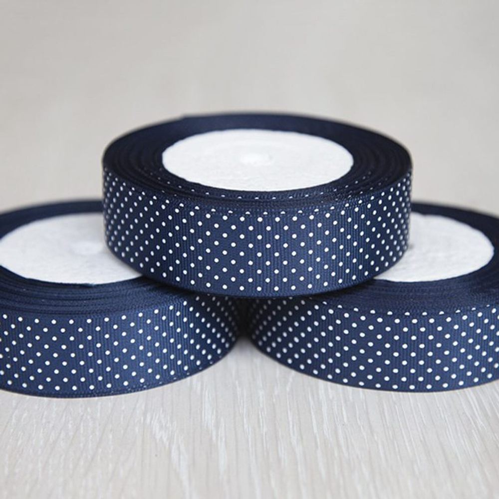 Лента репсовая "Горошек" 25мм