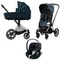 Детская коляска Cybex Priam IV 3 в 1 FE Jewels of Nature шасси Chrome Black