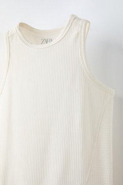 ZARA СПОРТИВНАЯ ФУТБОЛКА, БЕЛЫЙ