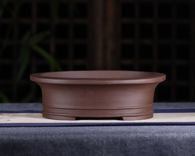 Состаренный неглазурованный горшок для бонсай высокого качества (исинская керамика) | 30.0*24.0*9.0