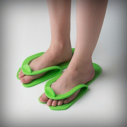 Тапочки пенополиэтилен 5мм (уп.20пар) салатовый White Line