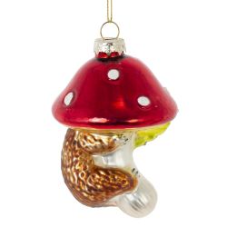 GAEM Украшение новогоднее "Гриб и ёж", L6,5 W6 H11 см
