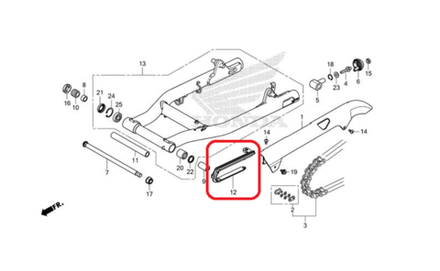 52170-K87-A00. SLIDER, CHAIN