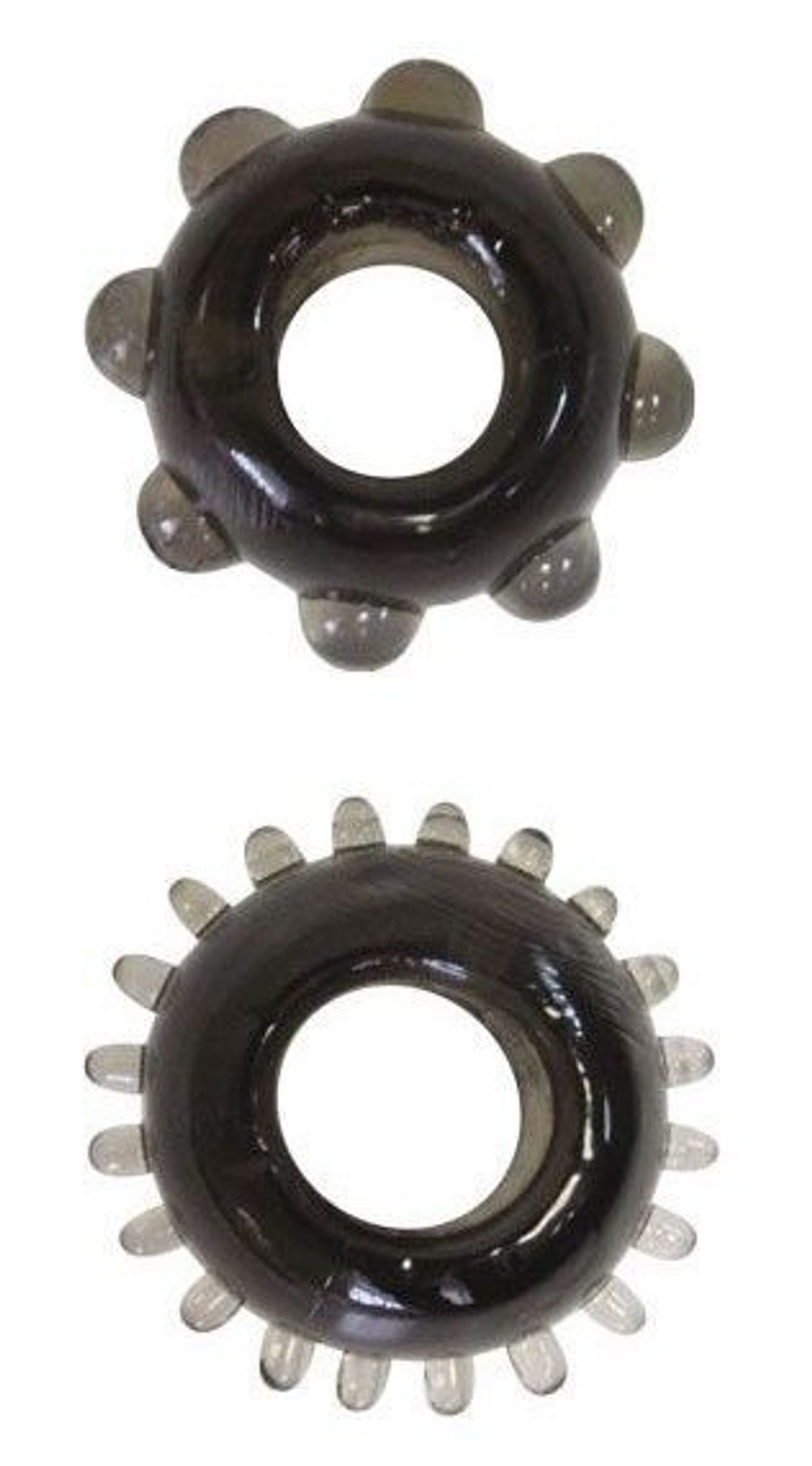 Набор из 2 эрекционных черных колец (Цвет: черный)