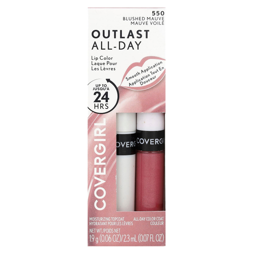 Covergirl, Outlast All-Day, оттенок для губ, розовато-лиловый, 550 шт., Набор из 2 предметов