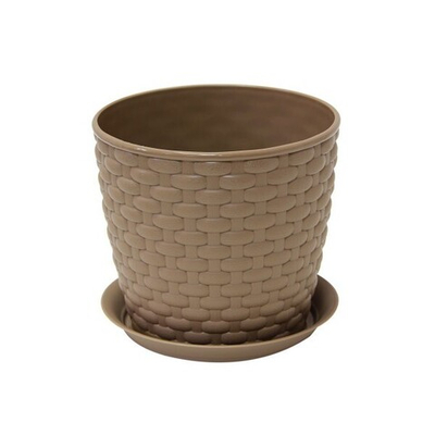 Кашпо РОТАНГ D135мм 1л с поддоном