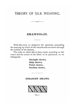 Theory of silk weaving; a treatise on the construction and application of weaves, and decomposition and calculation of silk fabrics  | Arnold Wolfensberger