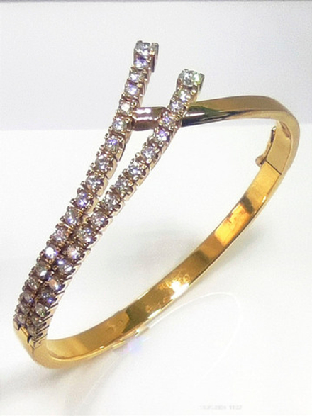 Браслет Эстерелла, золото 750 проба, с бриллиантами, единственный экземпляр, ручная работа