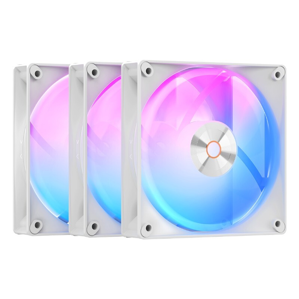 Вентилятор для корпуса Ocypus Delta F12 WH ARGB 3 IN 1, 120x120x25mm, 4-PIN PWM, 500-2000 RPM, 29 DBA