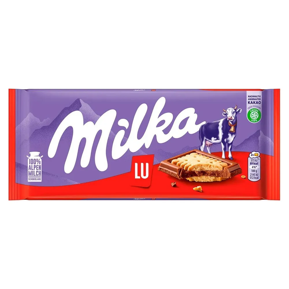 Шоколад Milka с печеньем LU 87 гр