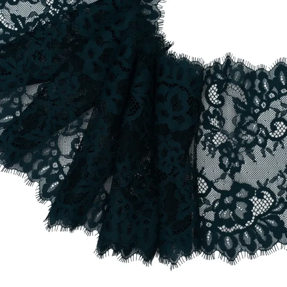 Кружево реснички изумруд темный (18х270 см)