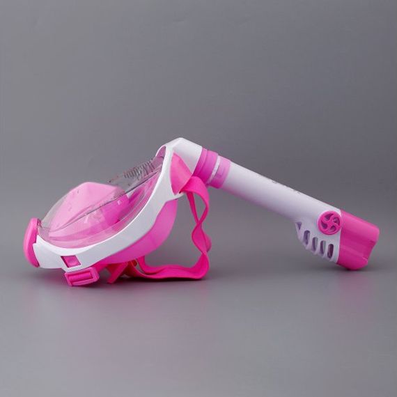 Маска детская полнолицевая Sargan Галактика премиум белая/розовая