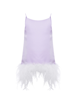 GIULIA N Топ с перьями - лавандовый