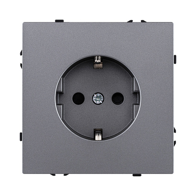 Розетка штепсельная SCHUKO 16A/250 В, серый Kollinger Eclipse EC-014GY