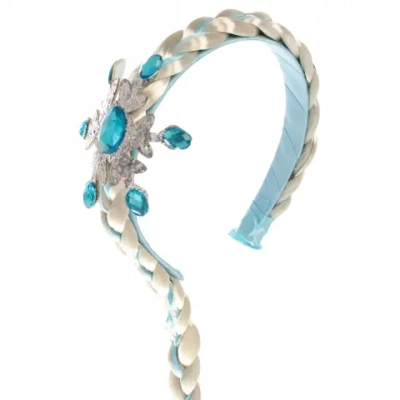 Ободок карнавальный с косичкой «Сияние бриллиантов», микс розовый/голубой