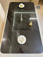 Кухонный раздвижной стол "Модерн", черный мрамор