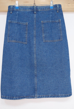 Юбка джинсовая синяя на пуговицах до колена размер 42 44 XS S