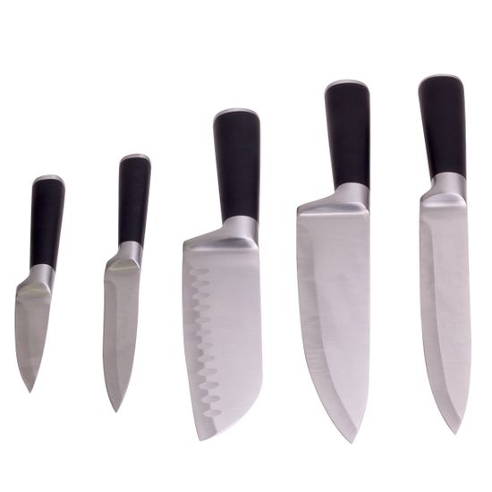 Набор ножей из нержавеющей стали 6 предметов Kamille KM-5132 (5 ножей на подставке)