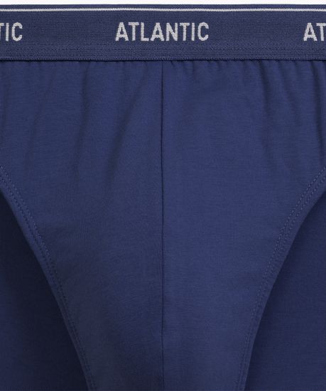 Мужские трусы (2шт) слипы спорт Atlantic 2RMP-001, хлопок, серый меланж + темно-голубой