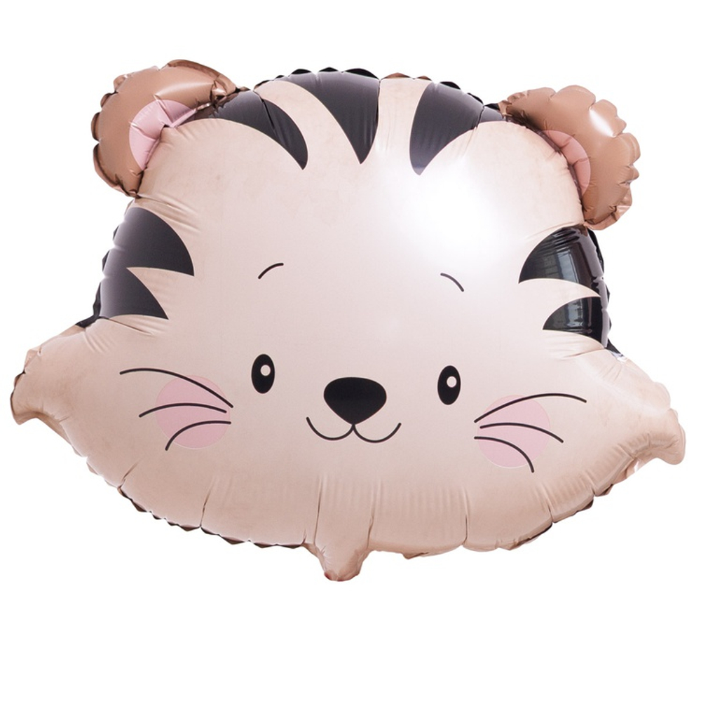 Шар Фольгированный Тигр акварель (Бежевый)