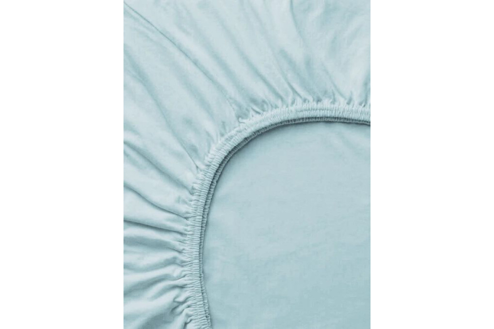 Простынь GoodNight Трикотаж 160х200х20 Голубой на резинке