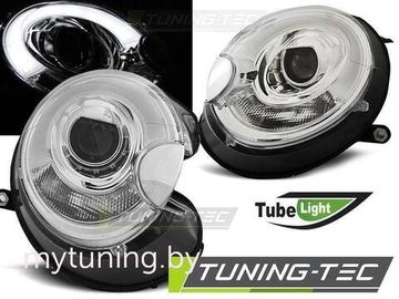 Передние фары Mini Cooper tube light chrome