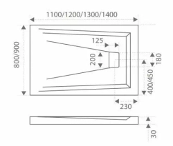 Душевая дверь в нишу Bas Puerta WTW 120*198 c поддоном 3см 120*90