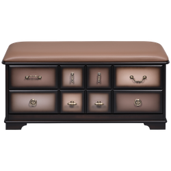 Банкетка Пандора 4 с обувницей Орех Оберджин Шоколад