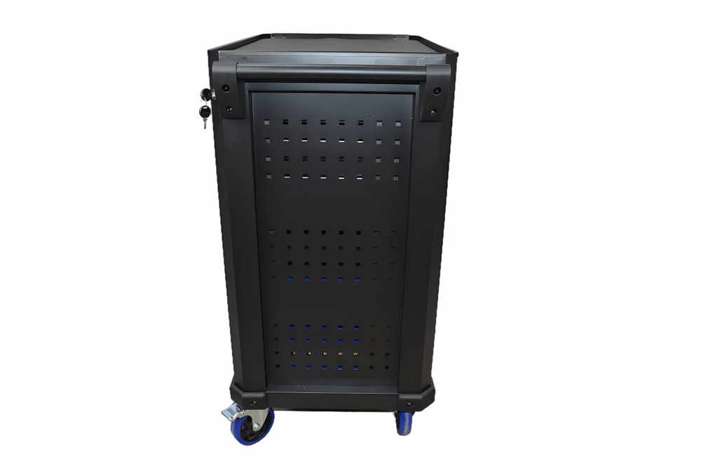 Инструментальная тележка с инструментом GW-7ST1 Blue (Great Wolf, 249поз), 7 ящиков, увеличенные колеса с тормозом, ЦЗ