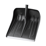 Лопата снеговая МЕТЕЛЬ без черенка №3 пластмассовая с алюминиевой планкой 410х400мм, ф32