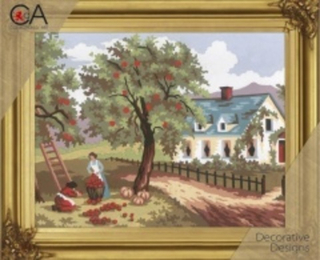 "В деревне осенью"-6187К вышивка