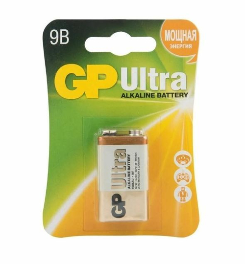 Батарейка Крона 6LR61 GP Ultra 9V (блистер 1шт.)