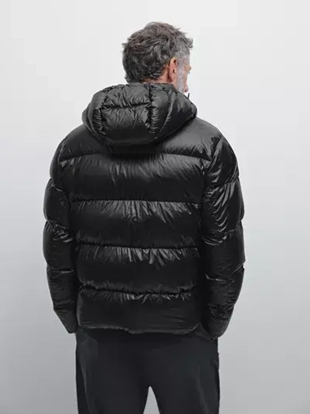 Massimo Dutti Стеганая куртка из сатина с водоотталкивающей пропиткой, черный