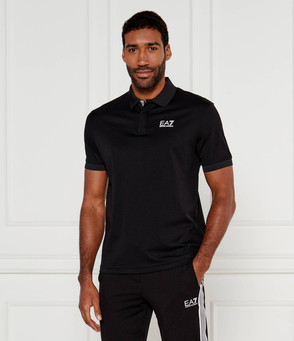 Поло EA7 - черный(6DPF09 PJOLZ)