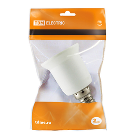 Переходник E14-E27, белый, SQ0335-1001 TDM ELECTRIC