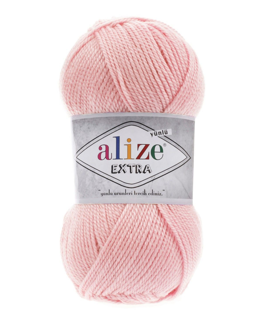 Экстра (Extra ) пряжа Alize 100% акрил 5х100г/220м 161 розовая пудра