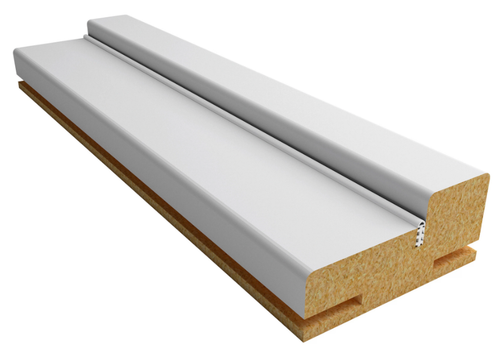 Коробочный брус ПВХ софт белый гладкий 30х70мм телескопический с уплотнителем