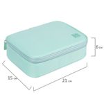 Пенал-косметичка BRAUBERG, 1 отделение, 1 откидная планка, ткань, 21x15x6 см, "Mint", 270705