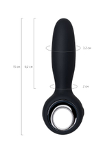 Черный анальный стимулятор Sagitta - 15 см. (Цвет: черный с серебристым)