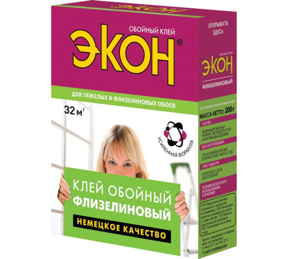 Клей обойный ЭКОН 200гр флизелиновый
