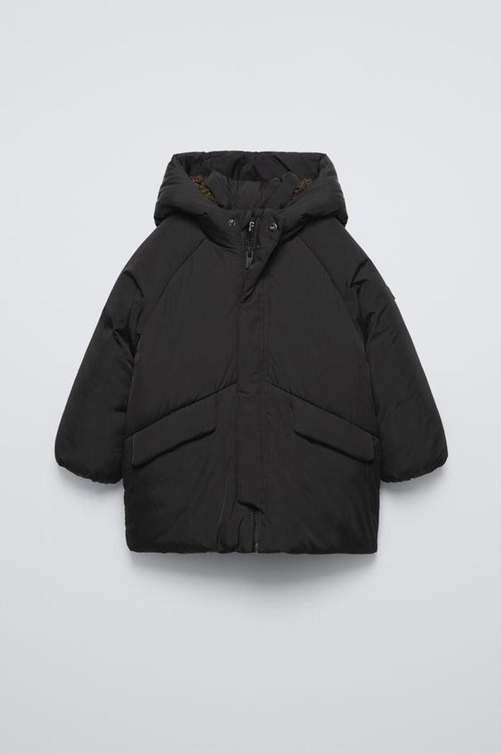 Zara water repellent parka online